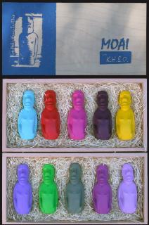 Moai-Skulptur HOA-HAKA II, farbig